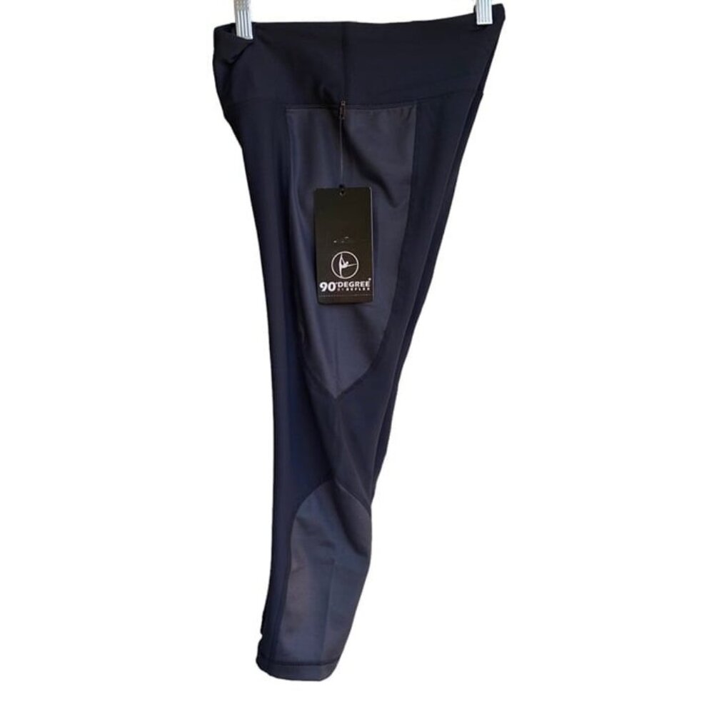 90 Degree By Reflex Capri Leggings Size Small Gunmetal Gray CW66770 NWT $78 - Picture 5 of 11